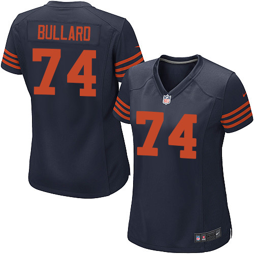 Women's Game Jonathan Bullard Nike Jersey Navy Blue Alternate - #74 1940s Throwback NFL Chicago Bears